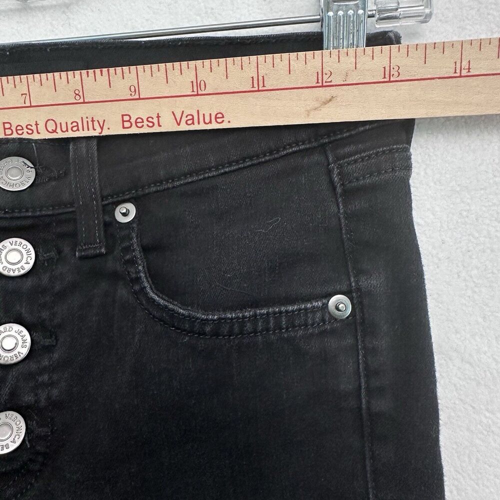 Veronica Beard Jeans 26/2 Debbie Skinny High Rise Black Button Fly Womens - Picture 5 of 11